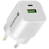Ładowarki do telefonów - Ładowarka sieciowa everActive GaN SC-390Q z gniazdem USB QC3.0 oraz USB-C PD PPS 30W - miniaturka - grafika 1