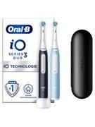 Szczoteczki elektryczne - Oral-B Elektryczna szczoteczka do zębów iO3 Duo Matt Black / Ice Blue - miniaturka - grafika 1