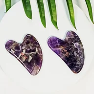 Masażery - Kamień Gua Sha do masaży i relaksu – fioletowy ametyst Yeye - miniaturka - grafika 1