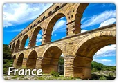 Magnesy - FRANCJA - Pont du Gard - Prowancja - Akwedukt - Magnes na lodówkę - miniaturka - grafika 1