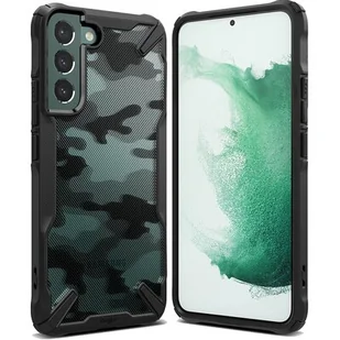 RINGKE Fusion X etui pancerny pokrowiec z ramką Samsung Galaxy S22+ (S22 Plus) czarny Camo Black - Etui i futerały do telefonów - miniaturka - grafika 1