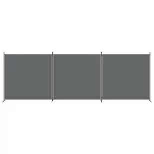 Lumarko Parawan 3-panelowy, antracytowy, 525x180 cm, tkanina! - Parawany - miniaturka - grafika 4