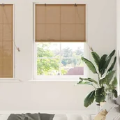 Rolety - Roleta z zasłonami Brązowy 120 x 160 cm Bambus vidaXL - miniaturka - grafika 1