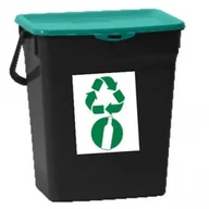 Kosze na śmieci - Pojemnik Kosz Do Segregowania Śmieci 10l Zielony - miniaturka - grafika 1