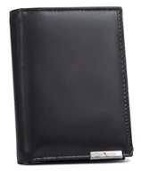 Portfele - Portfel męski skórzany Ronaldo bez zapięcia z ochroną RFID pojemna portmonetka na karty i gotówkę, czarny - miniaturka - grafika 1