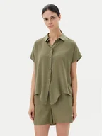 Koszule damskie - Vero Moda Koszula Thea 10333794 Zielony Loose Fit - miniaturka - grafika 1