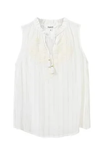 Desigual Blus_Hanna Bluzka damska, biały, S - Bluzki damskie - miniaturka - grafika 1