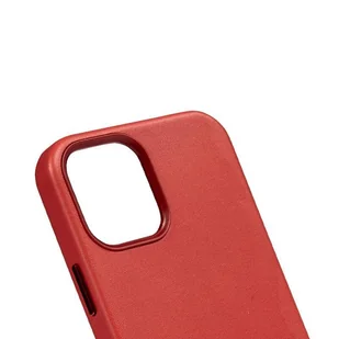 Crong Essential Cover - Etui ze skóry ekologicznej iPhone 12 Pro Max (czerwony) - Etui i futerały do telefonów - miniaturka - grafika 6
