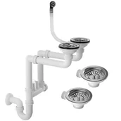 Syfony - Garmand Syfon dwukomorowy manualny sitko chrom - miniaturka - grafika 1