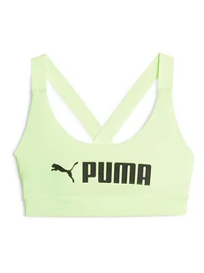 Puma Biustonosz sportowy "Fit" w kolorze jasnozielonym - Bielizna sportowa damska - miniaturka - grafika 1