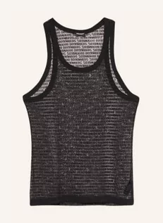 Koszulki sportowe męskie - dsquared2 Tank Top Z Siateczki schwarz - DSQUARED2 - grafika 1