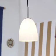 Lampy sufitowe - Lampa wisząca Jazz marki Dyberg Larsen, Ø 18 cm, opal/stal, szkło - miniaturka - grafika 1