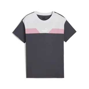 Młodzieżowa koszulka o luźnym kroju PUMA POWER PUMA Galactic Gray - Odzież sportowa dziecięca - miniaturka - grafika 1