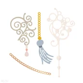 Scrapbooking - Zestaw wykrojników dp craft - biżuteria 4 szt. - miniaturka - grafika 1