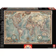 Puzzle - Lider Serwis Zbigniew Raszka Puzzle 1500 Świat mapa stylizowana polityczna - miniaturka - grafika 1