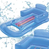 Akcesoria do basenów - Materac dmuchany fotel niebieski Bestway - miniaturka - grafika 1