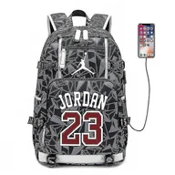 Plecaki - Nba Peripheral Series Star Logo Wielofunkcyjny plecak USB Luminous Fluorescent Backpack-jordan-printed - miniaturka - grafika 1