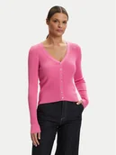 Swetry damskie - ONLY Kardigan Mist 15363392 Różowy Slim Fit - miniaturka - grafika 1