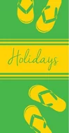 Ręczniki - Faro Ręcznik plażowy 70x140 Miramare 10 zielony żółty klapki welurowy Holidays 3938 MKO-1520437 - miniaturka - grafika 1