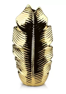 LEAF GOLD WAZON 7,5x17xh35cm - Wazony i flakony - miniaturka - grafika 1