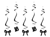 Dekoracje sali - Dekoracja wisząca świderki na osiemnastkę kokardki - 5 szt. - miniaturka - grafika 1