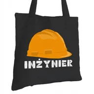 Torby i wózki na zakupy - Torba Bawełniana dla Inżyniera Czarna Na Prezent ekologiczna Trwały Nadruk - miniaturka - grafika 1