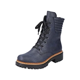 Rieker Damskie buty 72600 Biker Boots, niebieskie, 38 EU - Moda i Uroda OUTLET - miniaturka - grafika 1