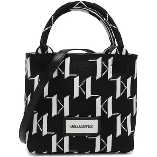 Karl Lagerfeld Torebka na ramię k/monogram knit - Torebki damskie - miniaturka - grafika 1