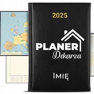 Kalendarze - KALENDARZ 2025 Rok Książkowy Czarny Terminarz Planer Dekarza IMIĘ KREATOR - miniaturka - grafika 1