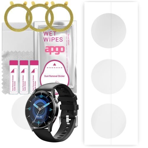 3x folia ochronna hydrożelowa do Tracer SM7 GP+ Plus - apgo Smartwatch Hydrogel Protection Ochrona na ekran smartwatcha