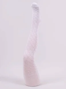 Dziewczęce rajstopy żakardowe białe Yoclub r.68/74 - Rajstopy - miniaturka - grafika 1