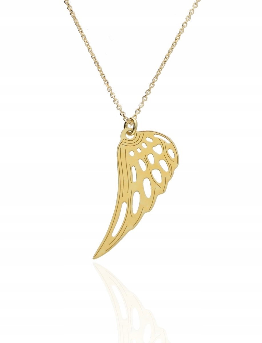 Naszyjnik celebrytka ze skrzydełkiem skrzydło ażur wings srebro 925 45 cm
