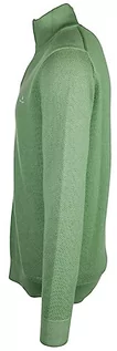 Kurtki męskie - GANT Męska kurtka z dzianiny Cotton Pique Zip Cardigan z dzianiny, kolor zielony (Leaf Green), standard - grafika 1