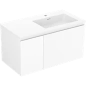 Szafki łazienkowe - Mexen Orio szafka łazienkowa 90 cm z umywalką Otis prawą, 1S, 1D, biała mat - 91A13-09047-3-BBFF01-W18P01 - miniaturka - grafika 1
