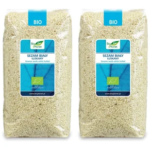 Bio Planet Sezam biały łuskany Zestaw 2 x 1 kg Bio - żywność - Zdrowa żywność - miniaturka - grafika 1