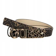 Paski - Guess Pasek Damski Victoria Not Adt Pant Belt Ciemny Brązowy R.L - miniaturka - grafika 1