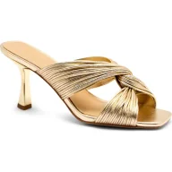 Klapki i japonki damskie - Michael Kors Skórzane klapki na szpilce ALESSIA - miniaturka - grafika 1