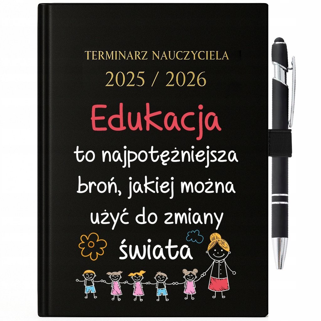 Kalendarz 2025/26 + Długopis Prezent Na Zakończenie Szkoły Zmiana Świata