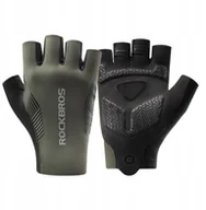Rękawiczki rowerowe - Rękawiczki rowerowe Rockbros wiosna/lato/jesień, krótkie palce, rozmiar: L - zielone - miniaturka - grafika 1