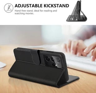 Etui Pokrowiec z Klapką do Samsung Galaxy S21 Plus 5G czarny - Etui i futerały do telefonów - miniaturka - grafika 4