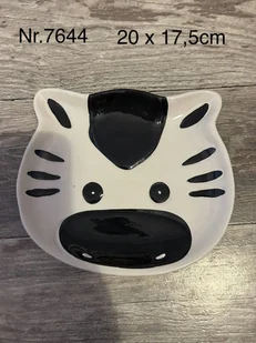 Ceramiczny talerzyk dla dziecka kotek nr.7644 - Miseczki i talerzyki dla dzieci - miniaturka - grafika 1