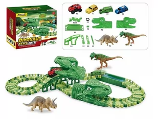 Tor wyścigowy raj park Dinozaurów autko tory 120 elementów - Tory, garaże, parkingi - miniaturka - grafika 1