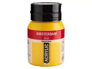 Talens Amsterdam, farba akrylowa, 500 ml, Żółty ciemny, azo - Przybory szkolne - miniaturka - grafika 2