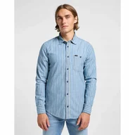 Koszule męskie - LEE LEESURE SHIRT INDIGO DOBBY 112364202 S - miniaturka - grafika 1