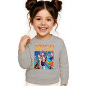 Bluzy dla dziewczynek - BLUZA DZIECIĘCA K-POPOWE ŁOWCZYNIE DEMONÓW HUNTRIX 122-128 BAWEŁNIANA - miniaturka - grafika 1