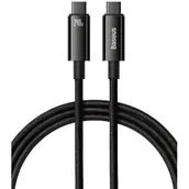 Kable - Kabel USB-C do USB-C Baseus Tungsten Gold 240W 3m (czarny) - miniaturka - grafika 1