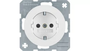 Hager Polo sp. z o.o. Berker R.1/R.3 Gniazdo pojedyncze Schuko 16A 250V białe 47432089 - Gniazdka elektryczne - miniaturka - grafika 1
