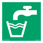 Systemy ekspozycyjne i znaki informacyjne - AE015 WODA ZDATNA DO PICIA, KS - FOLIA PODŁOGOWA FOTOLUMINESCENCYJNA; (350X350MM) - miniaturka - grafika 1