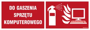 BC136 GAŚNICA DO GASZENIA SPRZĘTU KOMPUTEROWEGO, PN - PŁYTA PCV 1MM; (540X210MM) - Systemy ekspozycyjne i znaki informacyjne - miniaturka - grafika 1