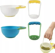 Zestawy naczyń dla dzieci - Zestaw dla niemowlaków miseczki dziecko obiad kuchenne turystyczne przenośn - miniaturka - grafika 1